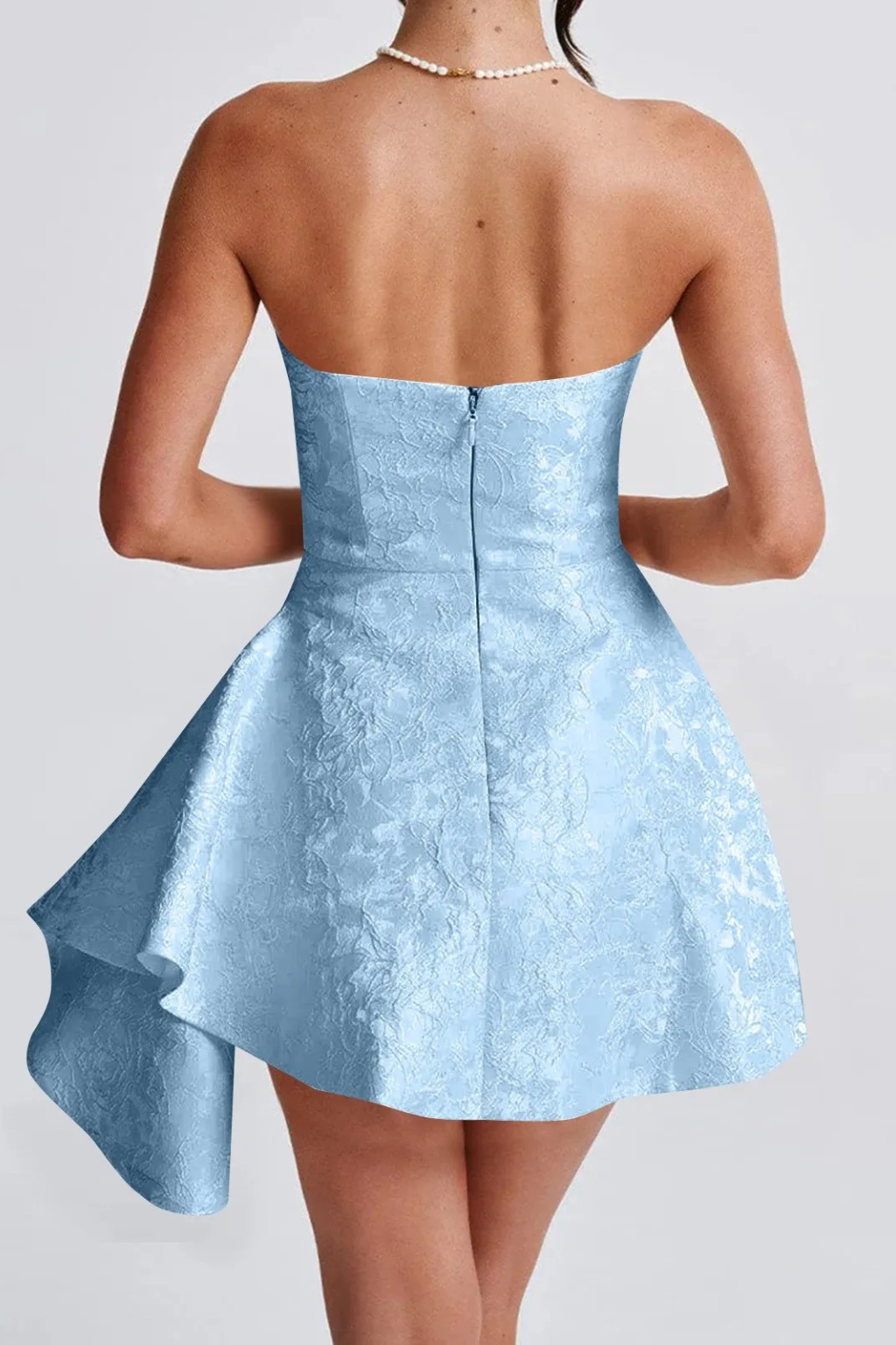 White Charm Strapless Mini Dress