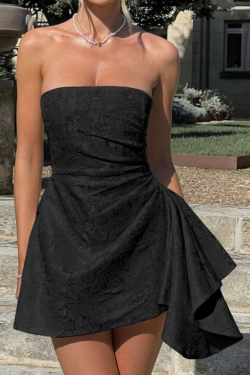 White Charm Strapless Mini Dress