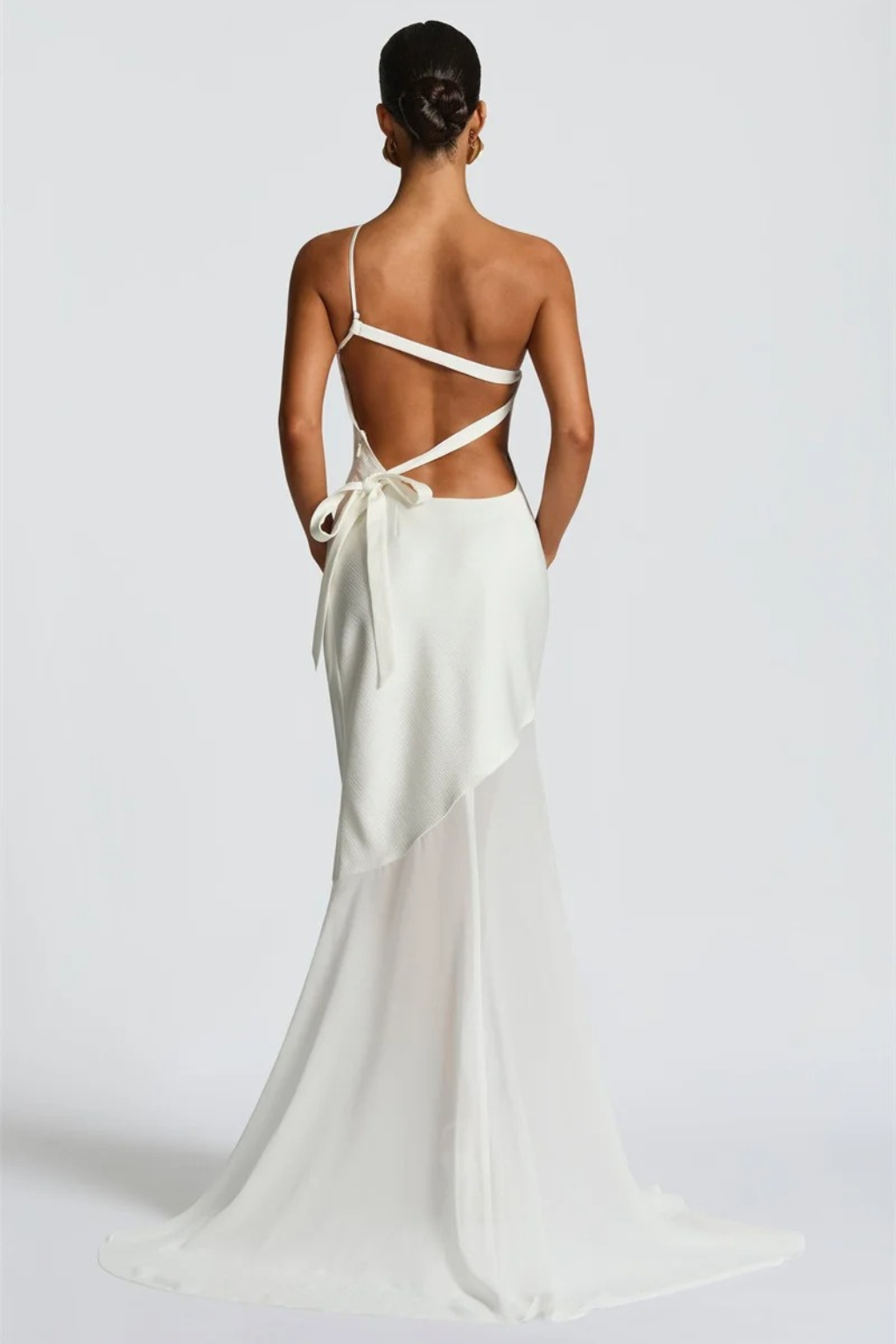 Soleil One-Shoulder Maxi Dress White