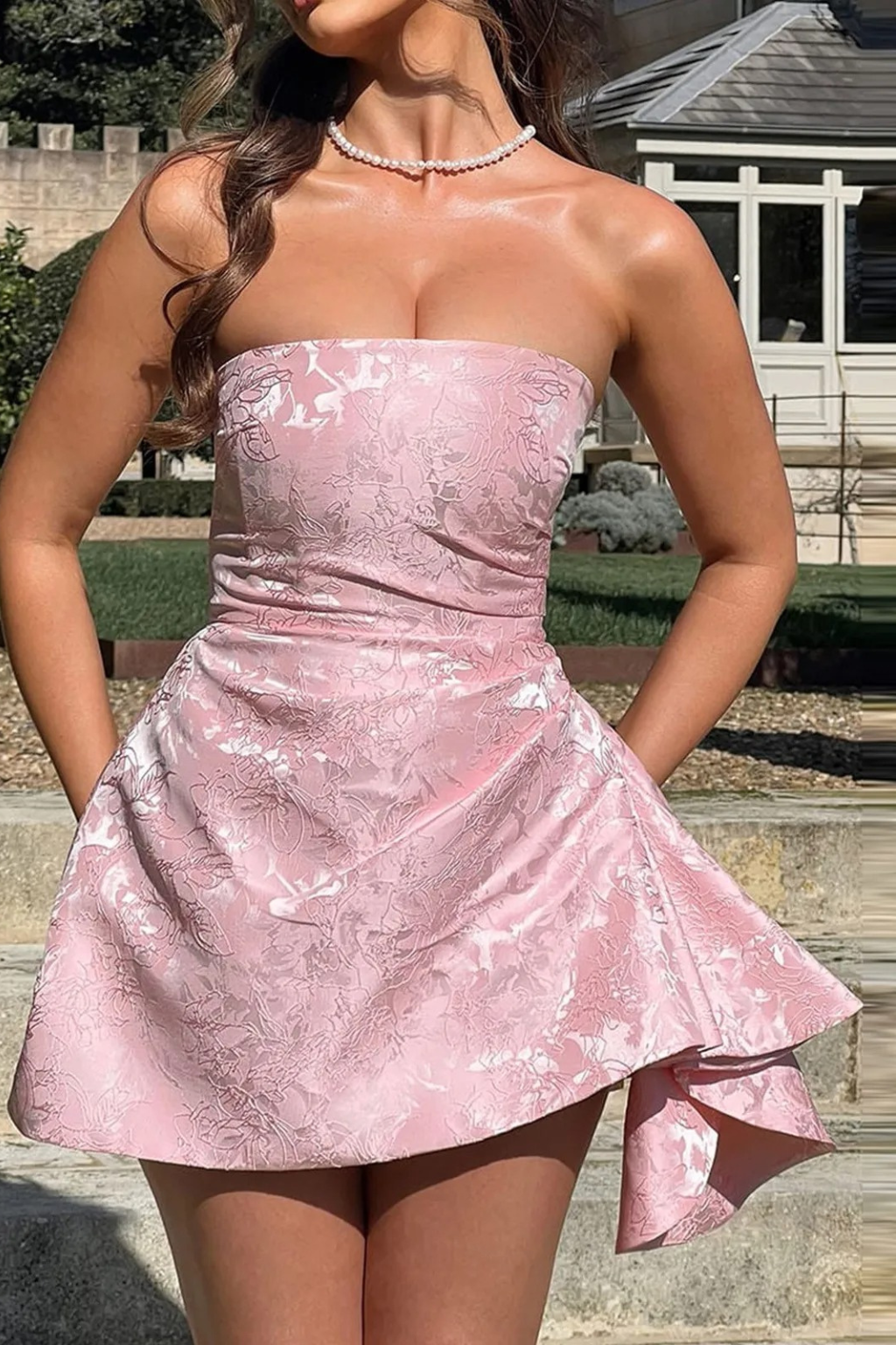 White Charm Strapless Mini Dress