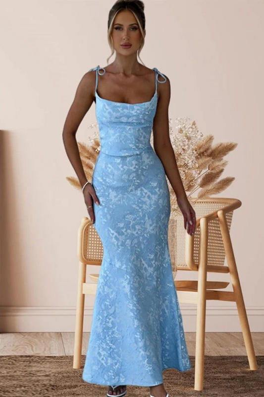 Elegance Maxi Dress Blue