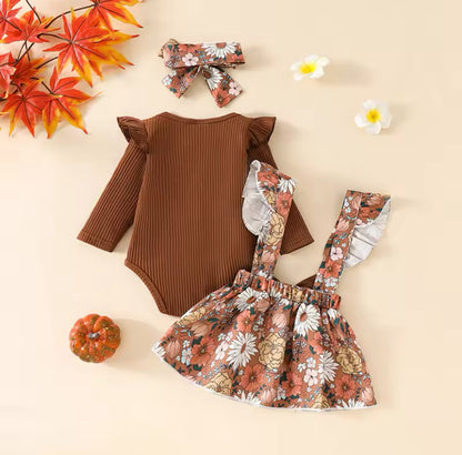 Fall Pinafore Set Chocolate