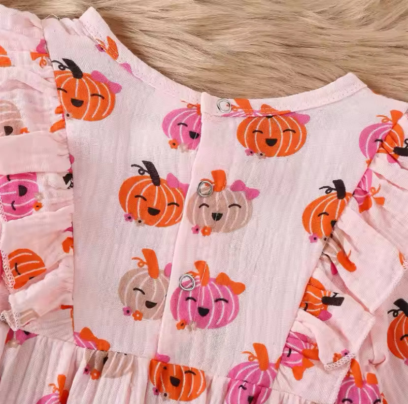 Pink Pumpkin Romper