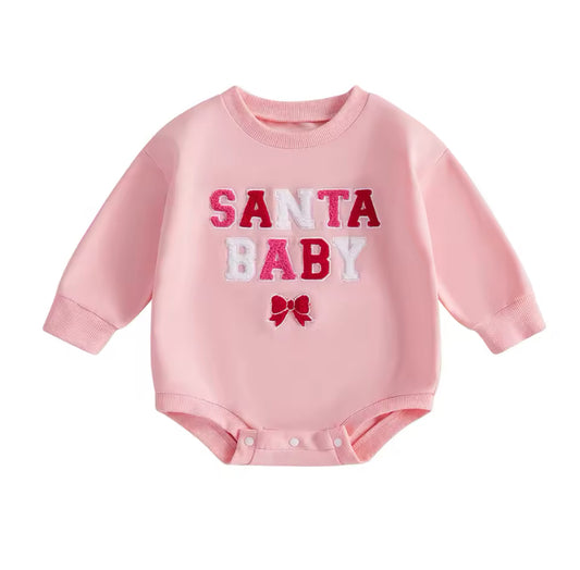 Santa Baby Pink Romper