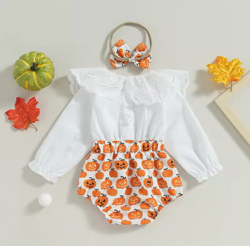 Frill Pumpkin Romper