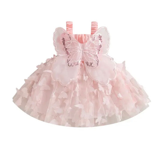 Butterfly Summer Dress Pink