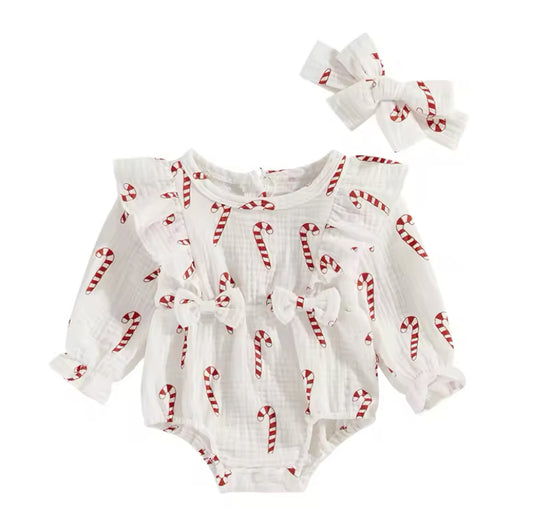 Candy Canes Romper