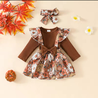 Fall Pinafore Set Chocolate