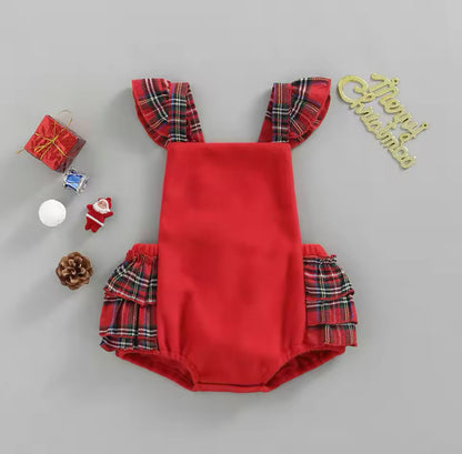 Solid Tartan Romper