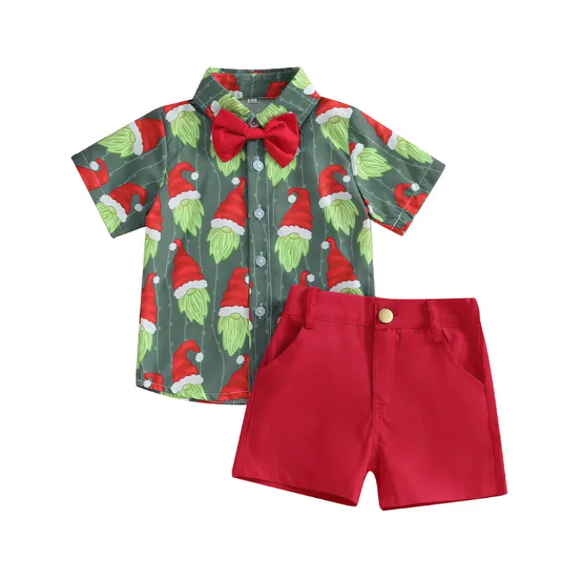 Green Santa Boy Set