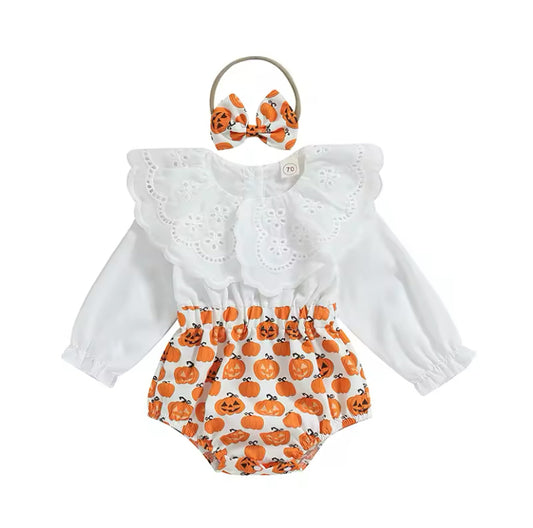 Frill Pumpkin Romper