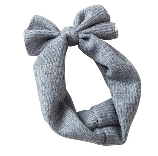 Bow Knot Headband Grey