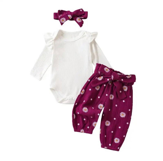 Elle Pant Set Burguny