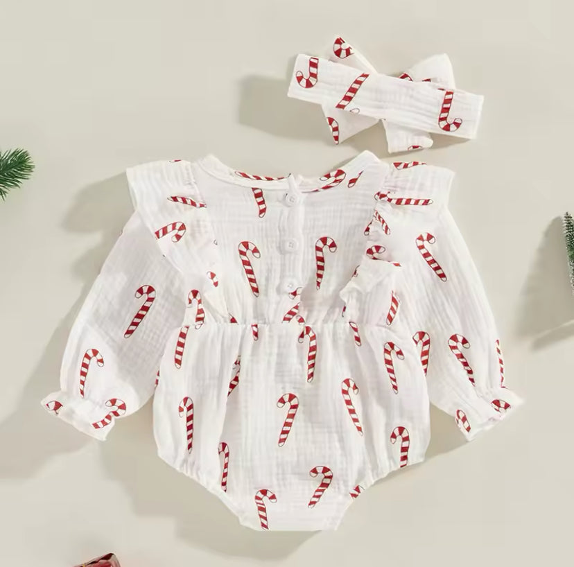 Candy Canes Romper