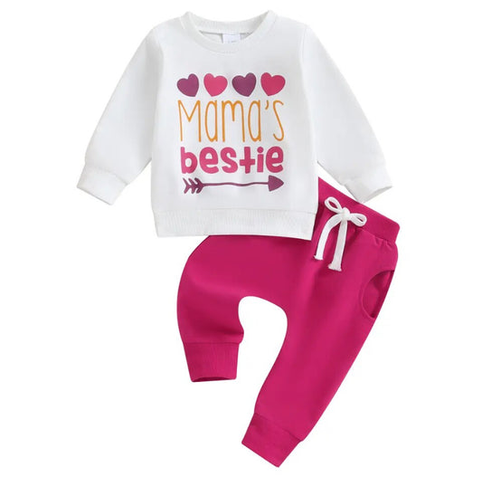 Mamas Bestie Heart Track Set