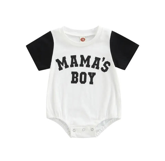 Mamas Boy Black Romper