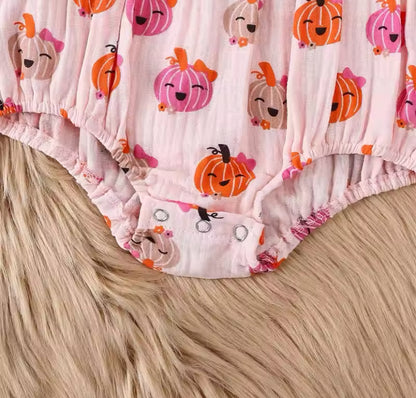 Pink Pumpkin Romper