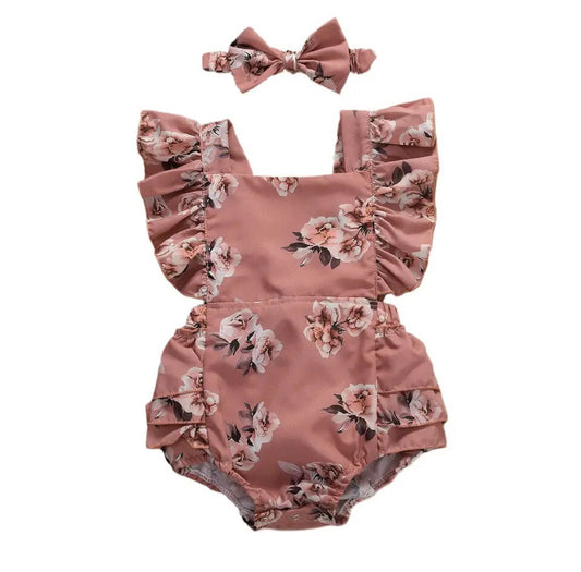 Rose Romper Pink