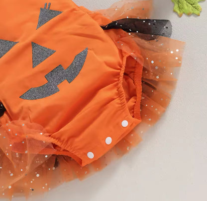 Sparkle Pumpkin Romper