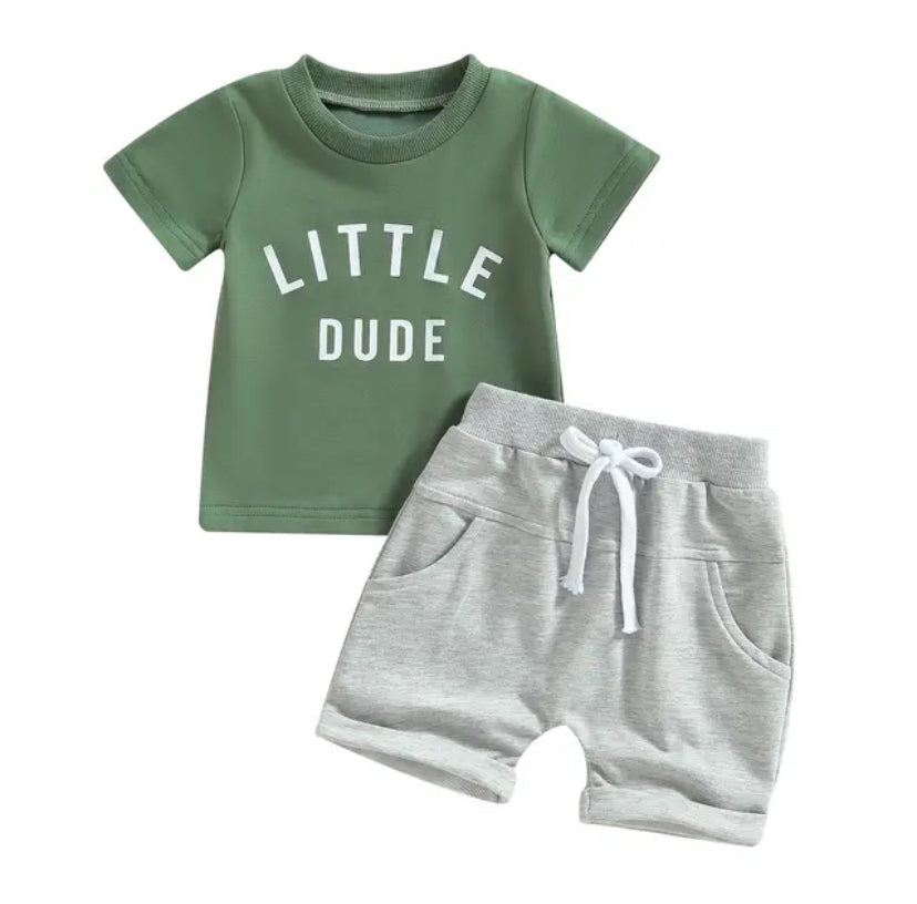 Little Dude Set Olive