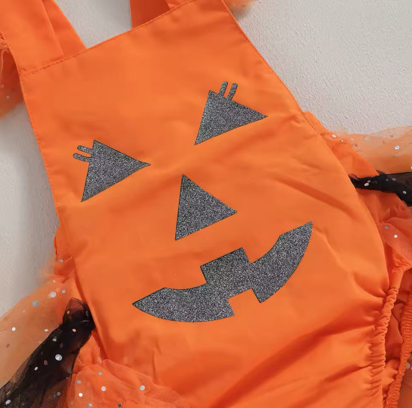 Sparkle Pumpkin Romper