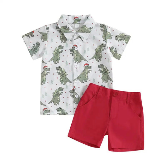 Christmas Dinosaur Boy Set