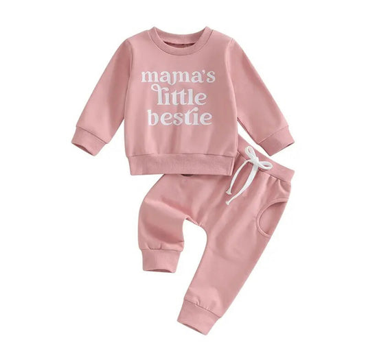 Mamas Bestie Track Set Pink