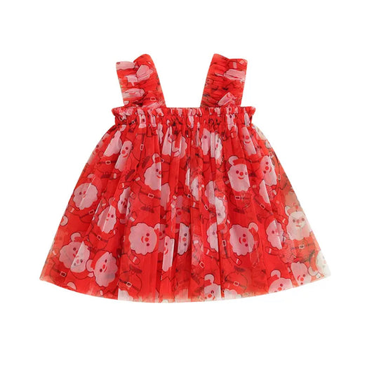 Santa Tulle Dress Red