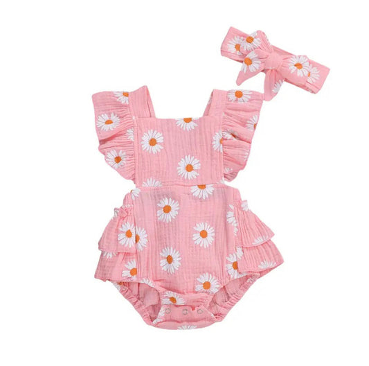 Daisy Boo Romper Pink