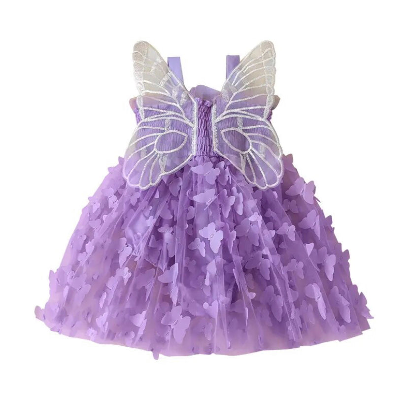 Butterfly Frill Romper Purple