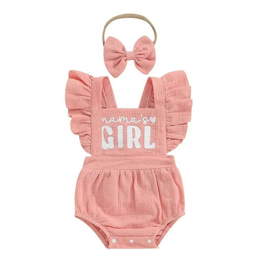 Mamas Girl Romper Pink