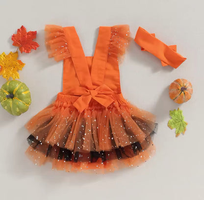 Sparkle Pumpkin Romper