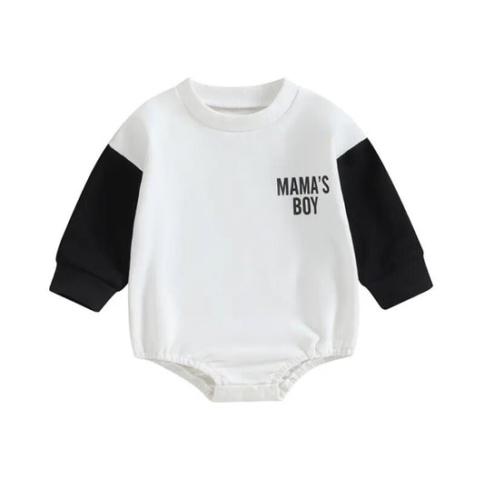 Mamas Boy Romper Black