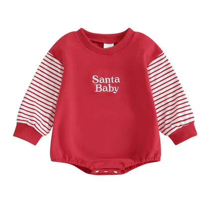 Santa Baby Romper Red