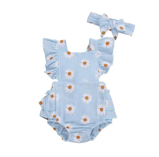 Daisy Boo Romper Blue