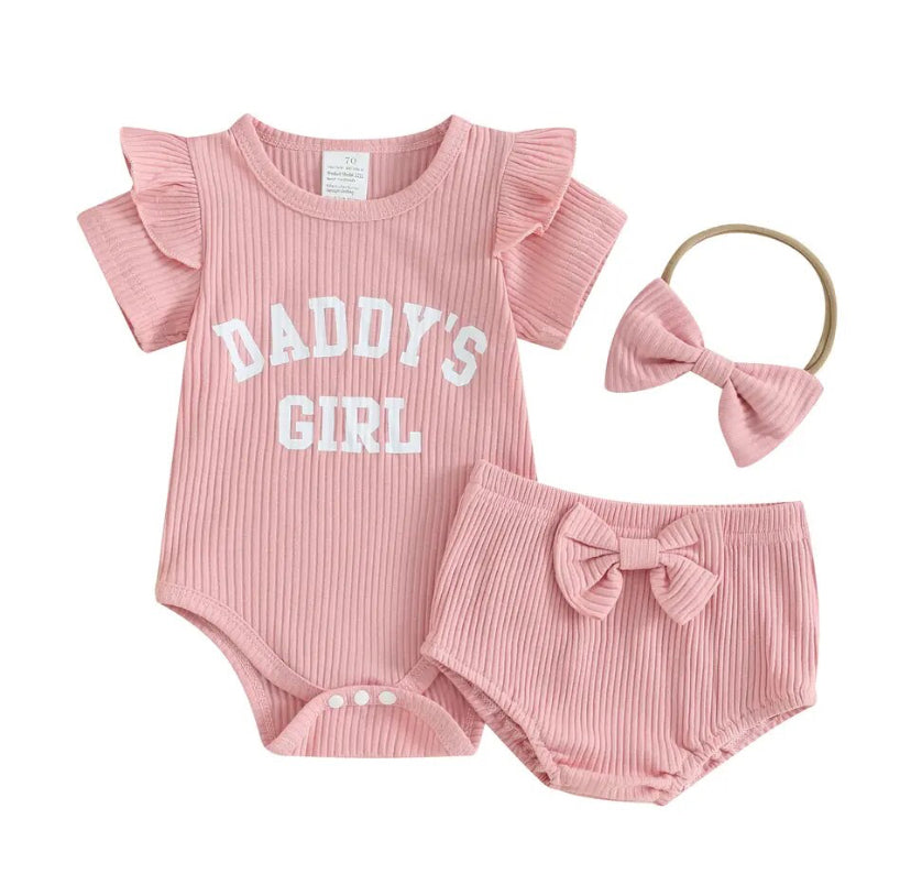 Daddy’s Girl Ribbed Set Pink