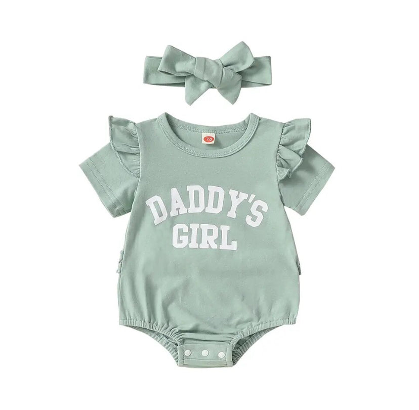 Daddys Girl Romper Mint