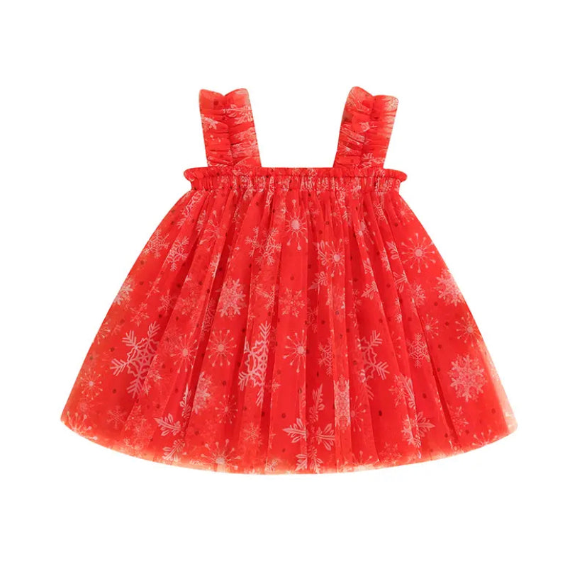 Santa Tulle Dress Snowflake