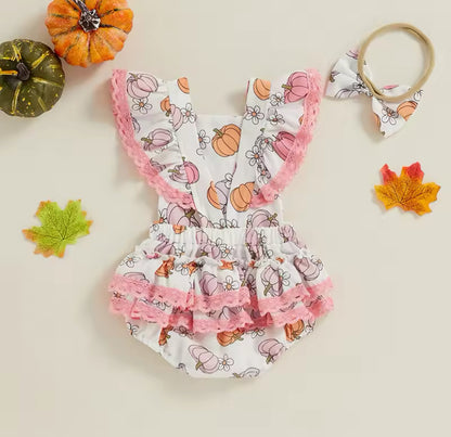 Pumpkin Flower Romper