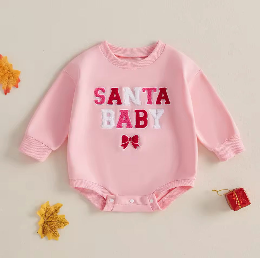 Santa Baby Pink Romper