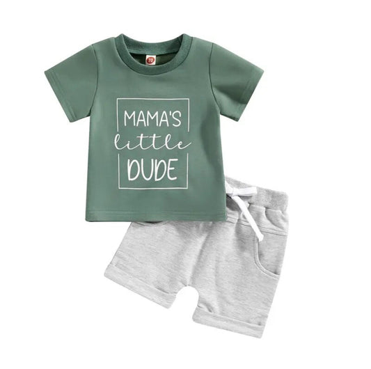 Mamas Little Dude Set Olive