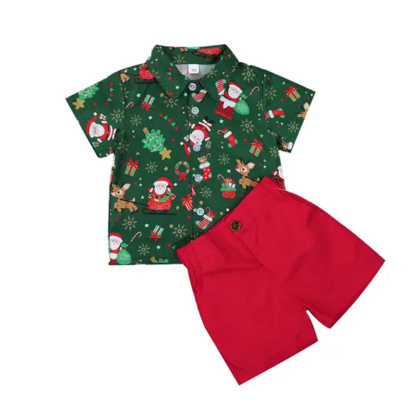 Christmas Time Boy Set Green