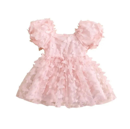 Butterfly Flutter Dress Pink