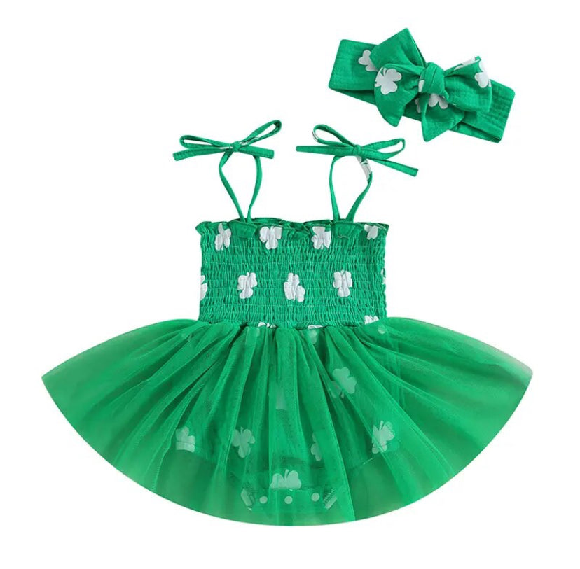 Lucky Tutu Romper Mint