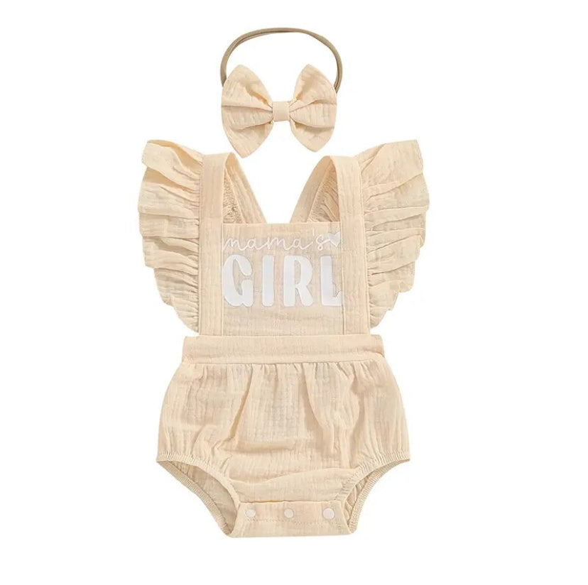 Mamas Girl Romper Biscuit