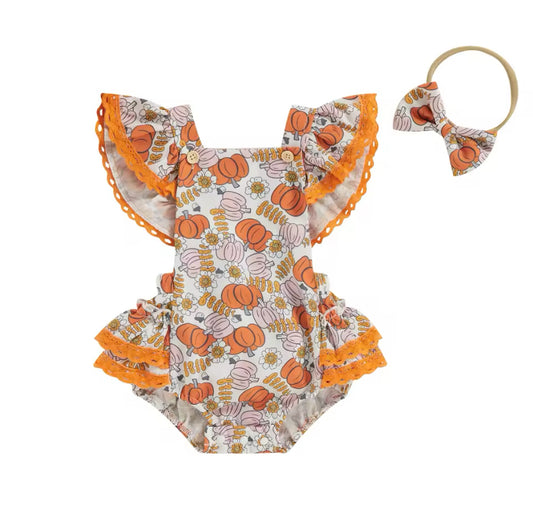 Pumpkin Goals Romper