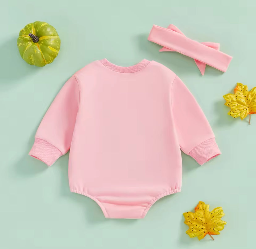 Pink Pumpkin Romper