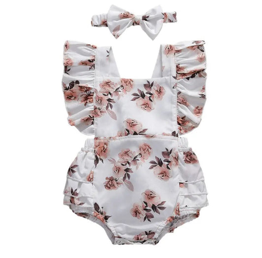 Rose Romper White