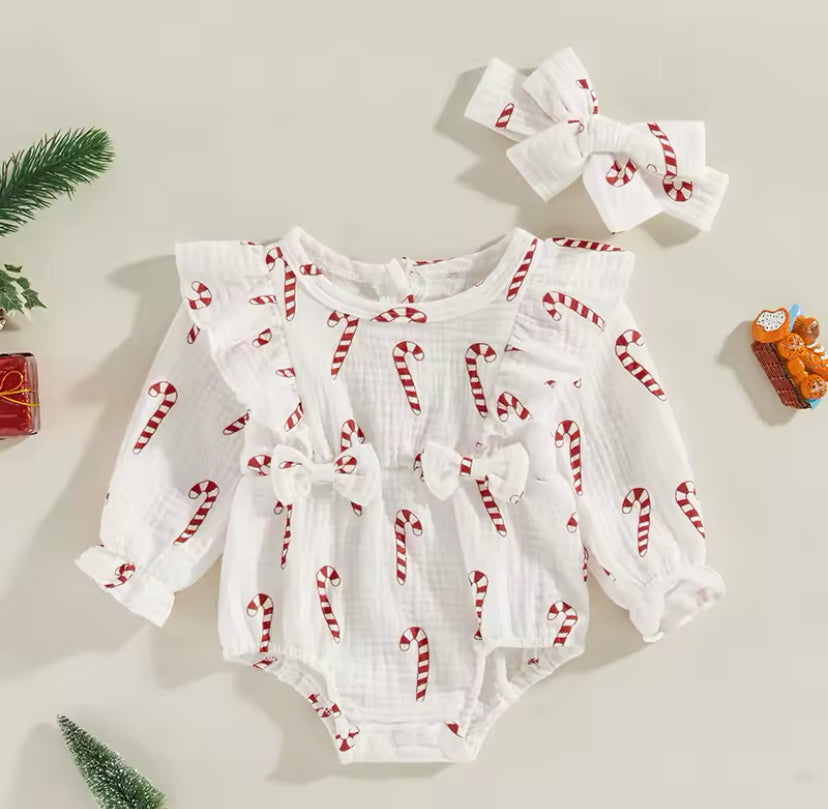 Candy Canes Romper