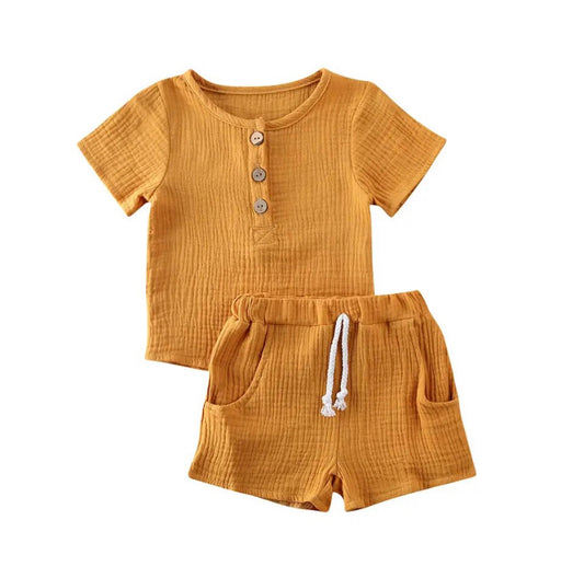 Linen Set Mustard